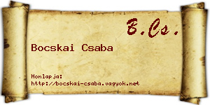 Bocskai Csaba névjegykártya